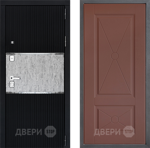 Входная металлическая Дверь Дверной континент ДК-13 ФЛ-617 Ясень шоколадный в Бронницах