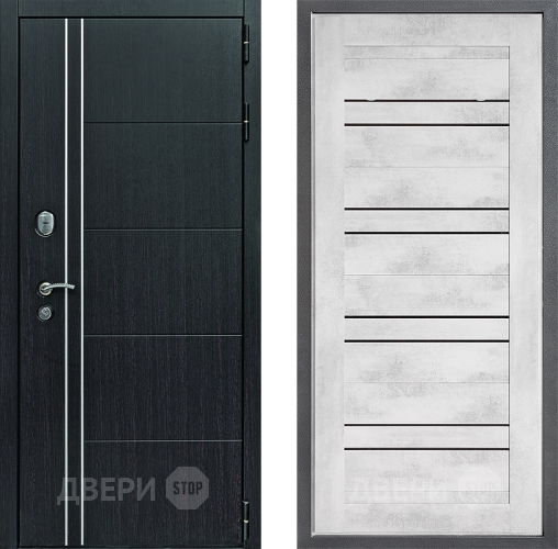 Входная металлическая Дверь Дверной континент Теплолюкс Дизайн ФЛ-49 Бетон снежный в Бронницах