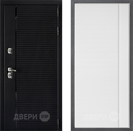 Входная металлическая Дверь Дверной континент ДК-1 ФЛ-757 Белое Стекло Софт милк в Бронницах