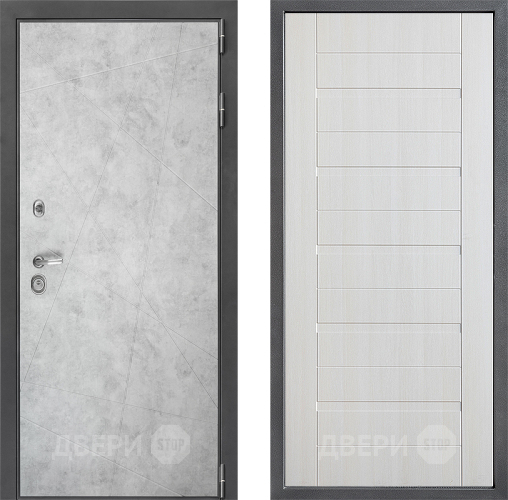 Входная металлическая Дверь Дверной континент ДК-3/743 ФЛ-70 Лиственница белая в Бронницах