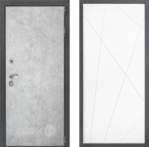 Входная металлическая Дверь Дверной континент ДК-3/743 ФЛ-655 Белый софт в Бронницах