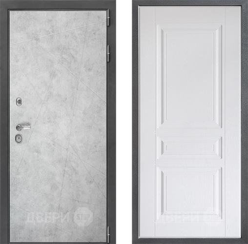 Входная металлическая Дверь Дверной континент ДК-3/743 ФЛ-243 Альберо Браш серебро в Бронницах