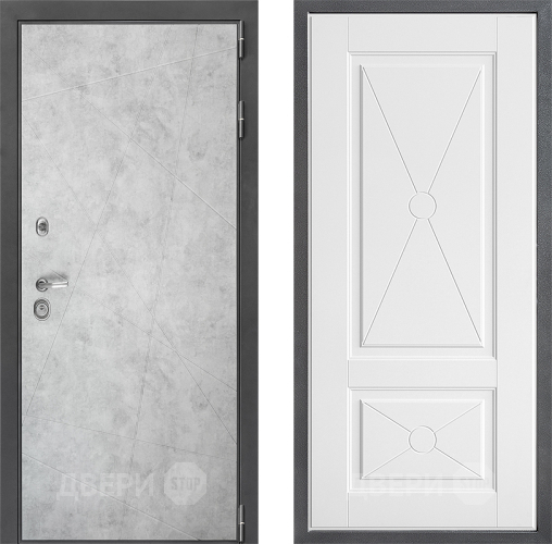 Входная металлическая Дверь Дверной континент ДК-3/743 ФЛ-617 Софт милк в Бронницах