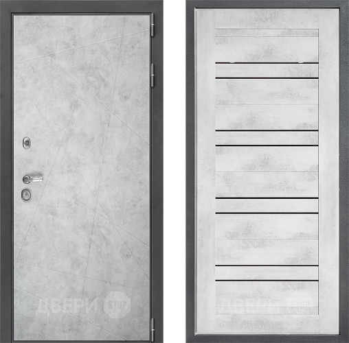 Входная металлическая Дверь Дверной континент ДК-3/743 ФЛ-49 Бетон снежный в Бронницах