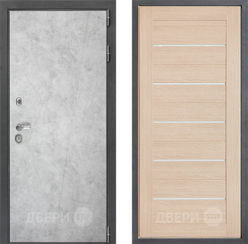 Входная металлическая Дверь Дверной континент ДК-3/743 ФЛ-46 Капучино в Бронницах