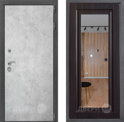 Дверь Дверной континент ДК-3/743 ФЛЗ Зеркало Венге в Бронницах