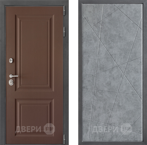 Входная металлическая Дверь Дверной континент ДК-3/729 ФЛ-655 Бетон серый в Бронницах