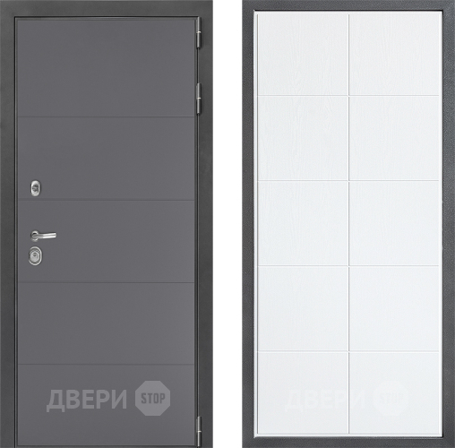 Входная металлическая Дверь Дверной континент ДК-3/649 ФЛ-Кватро Белое дерево в Бронницах