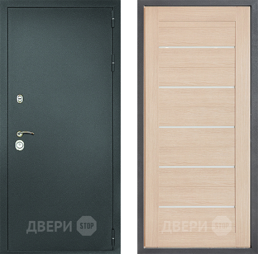 Входная металлическая Дверь Дверной континент Рубикон Серебро Дизайн ФЛ-46 Капучино в Бронницах