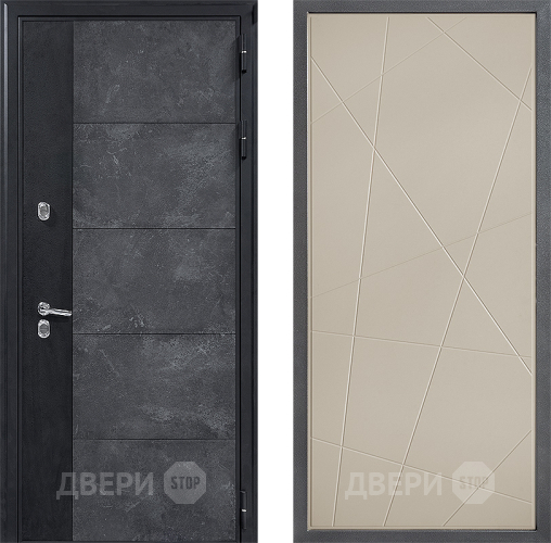 Входная металлическая Дверь Дверной континент ДК-15 Бетон ТЕРМО ФЛ-655 Капучино в Бронницах