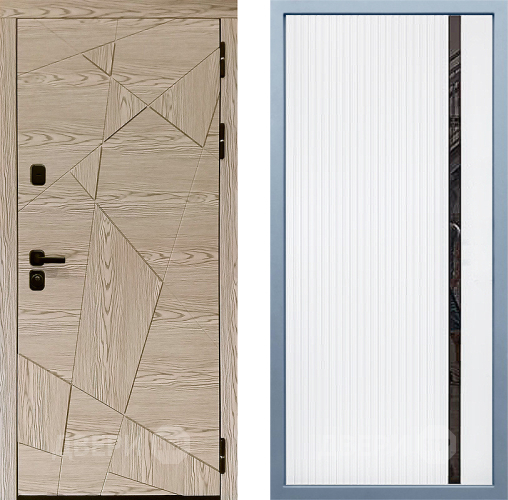 Входная металлическая Дверь Дива МД-97/1 МХ-46 Белый матовый в Бронницах