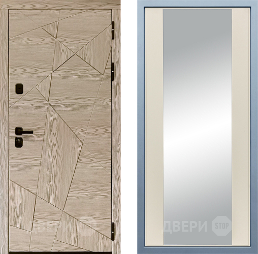 Входная металлическая Дверь Дива МД-97/1 Д-15 Зеркало Шампань в Бронницах