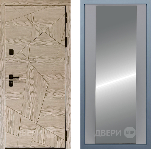 Входная металлическая Дверь Дива МД-97/1 Д-15 Зеркало Силк Маус в Бронницах