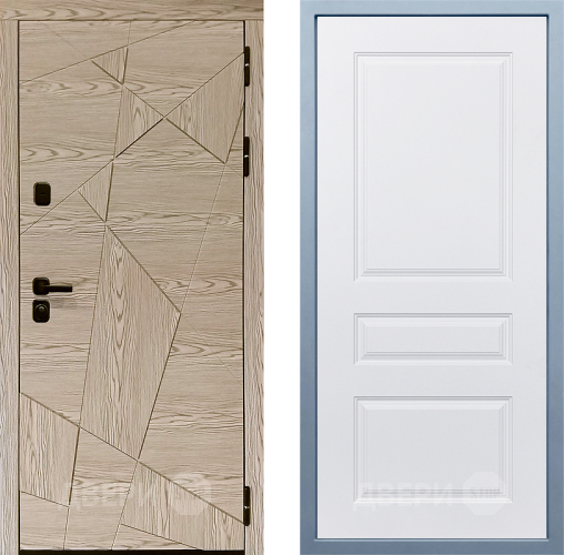 Входная металлическая Дверь Дива МД-97/1 Д-13 Белый в Бронницах