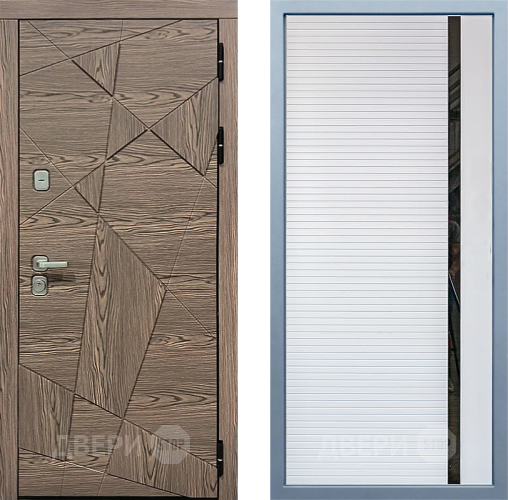 Входная металлическая Дверь Дива МД-97/2 МХ-45 Белый матовый в Бронницах