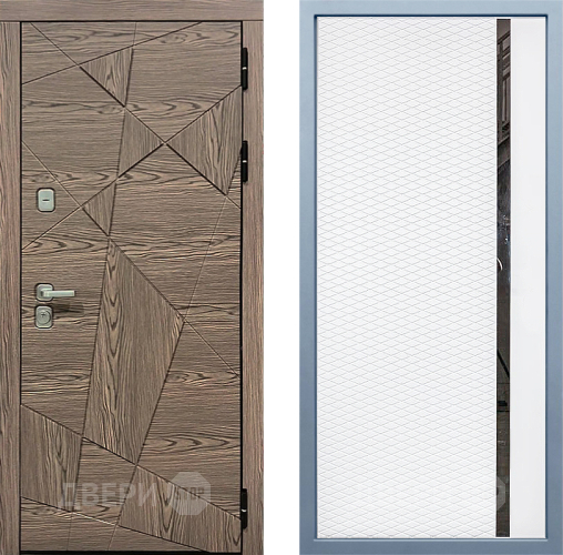 Входная металлическая Дверь Дива МД-97/2 МХ-47 Белый матовый в Бронницах