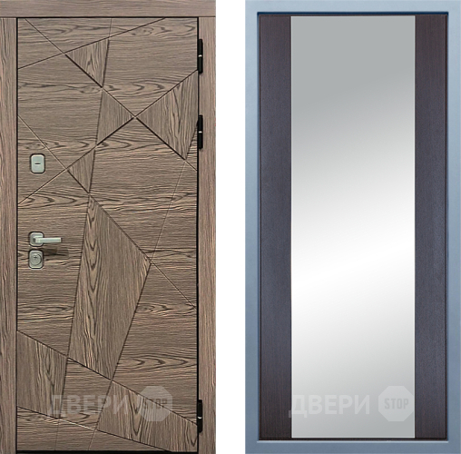 Входная металлическая Дверь Дива МД-97/2 Д-15 Зеркало Венге в Бронницах