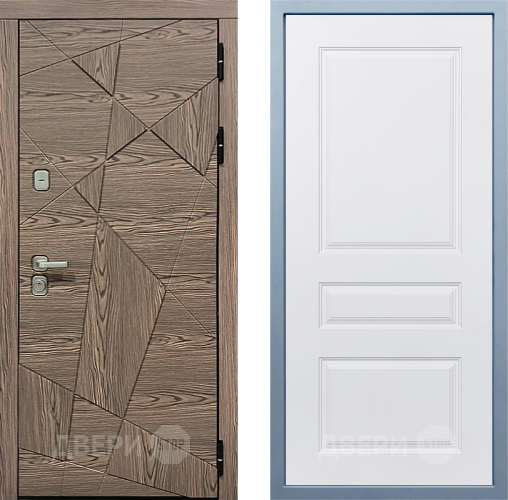 Входная металлическая Дверь Дива МД-97/2 Д-13 Белый в Бронницах