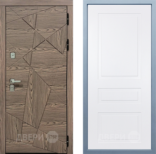 Входная металлическая Дверь Дива МД-97/2 Н-13 Белый в Бронницах