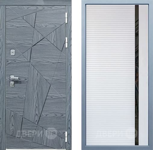 Входная металлическая Дверь Дива МД-97/3 МХ-45 Белый матовый в Бронницах