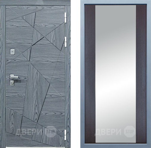 Входная металлическая Дверь Дива МД-97/3 Д-15 Зеркало Венге в Бронницах