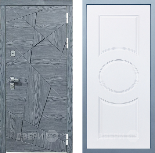 Входная металлическая Дверь Дива МД-97/3 Д-8 Белый в Бронницах