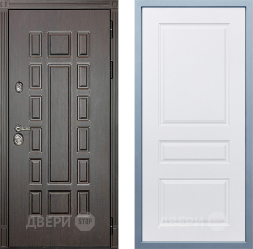 Входная металлическая Дверь Дива МД-38 Д-13 Белый в Бронницах