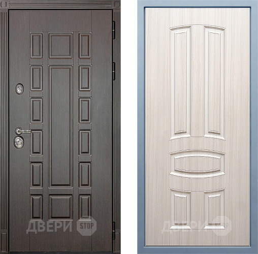 Входная металлическая Дверь Дива МД-38 М-3 Сандал белый в Бронницах