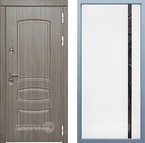 Входная металлическая Дверь Дива МД-42 МХ-46 Белый матовый в Бронницах