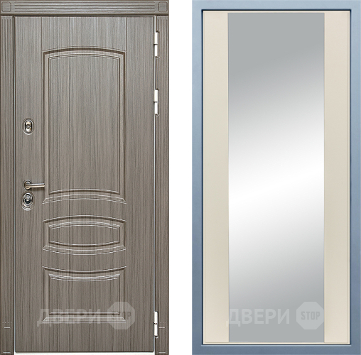 Входная металлическая Дверь Дива МД-42 Д-15 Зеркало Шампань в Бронницах