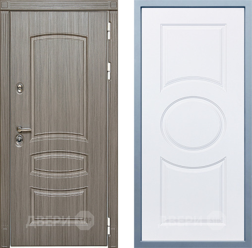 Входная металлическая Дверь Дива МД-42 Д-8 Белый в Бронницах