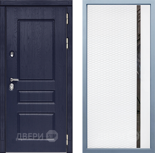 Входная металлическая Дверь Дива МД-45 МХ-47 Белый матовый в Бронницах