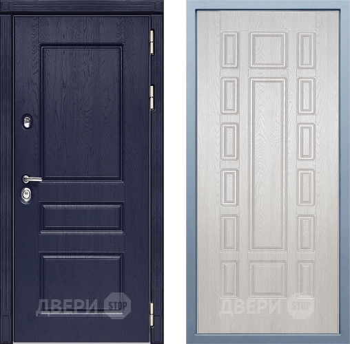 Входная металлическая Дверь Дива МД-45 М-2 Дуб филадельфия крем в Бронницах