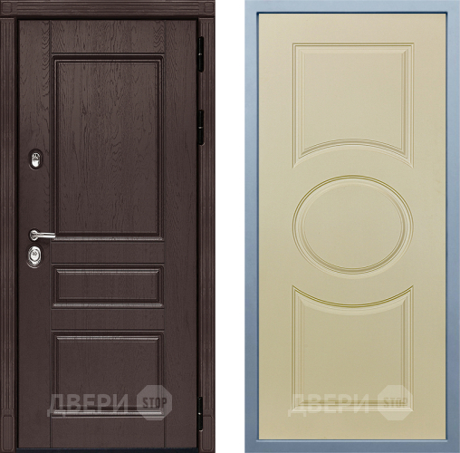 Входная металлическая Дверь Дива МД-90 Д-8 Шампань в Бронницах