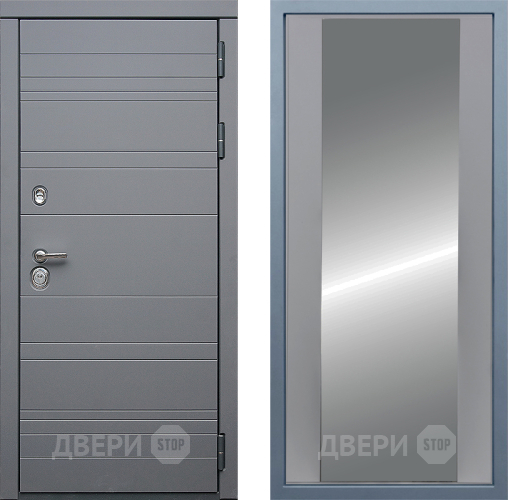 Входная металлическая Дверь Дива МД-39 Д-15 Зеркало Силк Маус в Бронницах