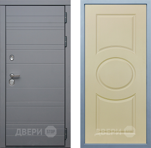 Входная металлическая Дверь Дива МД-39 Д-8 Шампань в Бронницах