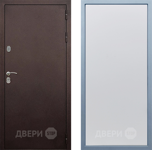 Входная металлическая Дверь Дива МД-40 Медь Н-1 Белый в Бронницах