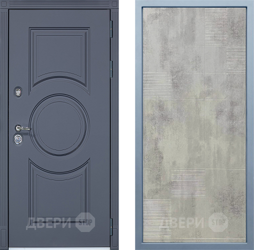 Входная металлическая Дверь Дива МХ-30 STR Д-4 Бетон темный в Бронницах