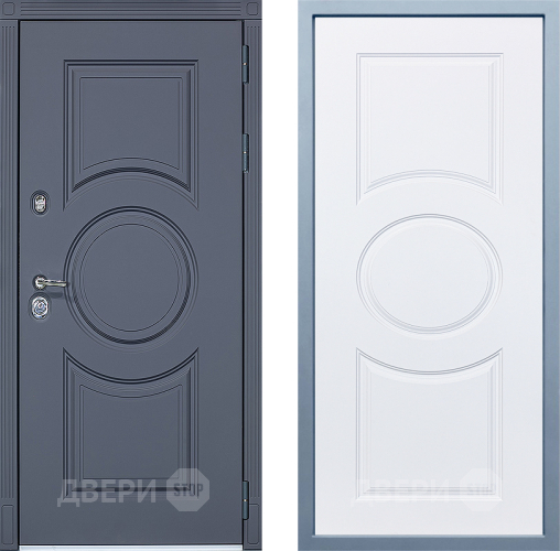 Входная металлическая Дверь Дива МХ-30 STR Д-8 Белый в Бронницах