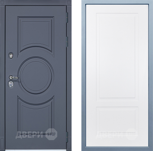 Входная металлическая Дверь Дива МХ-30 STR Н-7 Белый в Бронницах