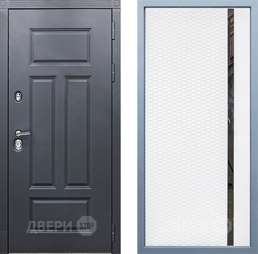 Входная металлическая Дверь Дива МХ-29 STR МХ-47 Белый матовый в Бронницах