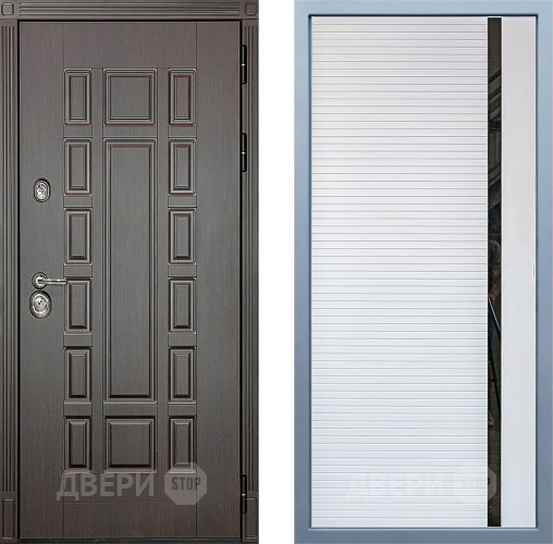 Входная металлическая Дверь Дива МХ-53 STR МХ-45 Белый матовый в Бронницах