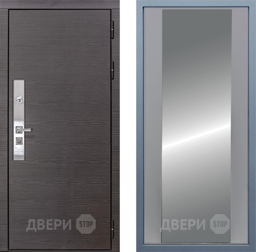 Входная металлическая Дверь Дива МХ-39 STR Д-15 Зеркало Силк Маус в Бронницах