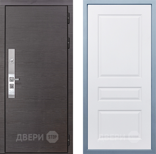 Входная металлическая Дверь Дива МХ-39 STR Д-13 Белый в Бронницах