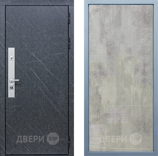 Входная металлическая Дверь Дива МХ-26 STR Д-4 Бетон темный в Бронницах