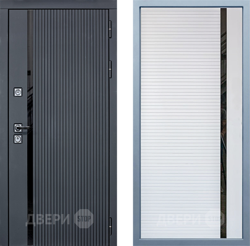 Входная металлическая Дверь Дива МХ-46 STR МХ-45 Белый матовый в Бронницах