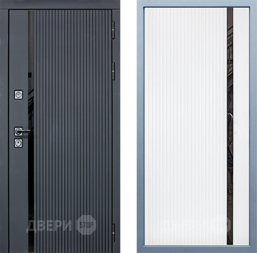 Входная металлическая Дверь Дива МХ-46 STR МХ-46 Белый матовый в Бронницах