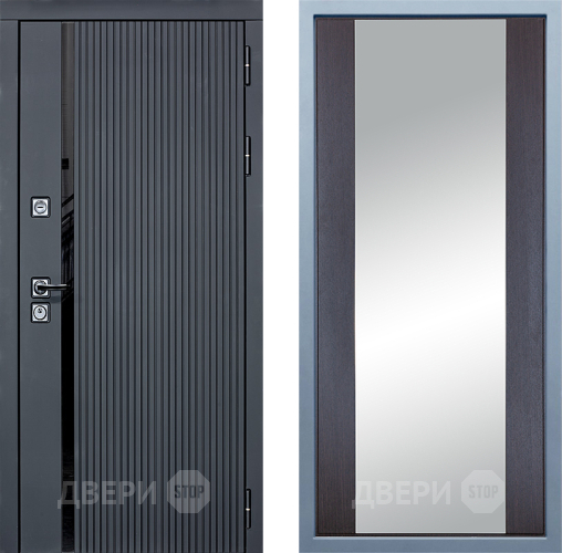 Входная металлическая Дверь Дива МХ-46 STR Д-15 Зеркало Венге в Бронницах