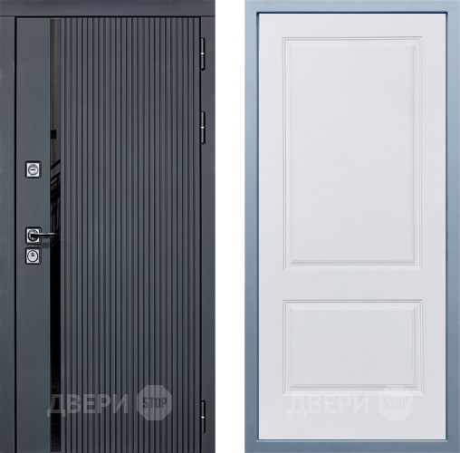 Входная металлическая Дверь Дива МХ-46 STR Д-7 Белый в Бронницах