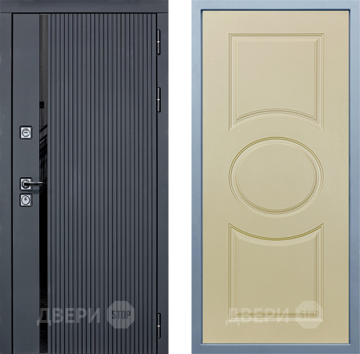 Входная металлическая Дверь Дива МХ-46 STR Д-8 Шампань в Бронницах